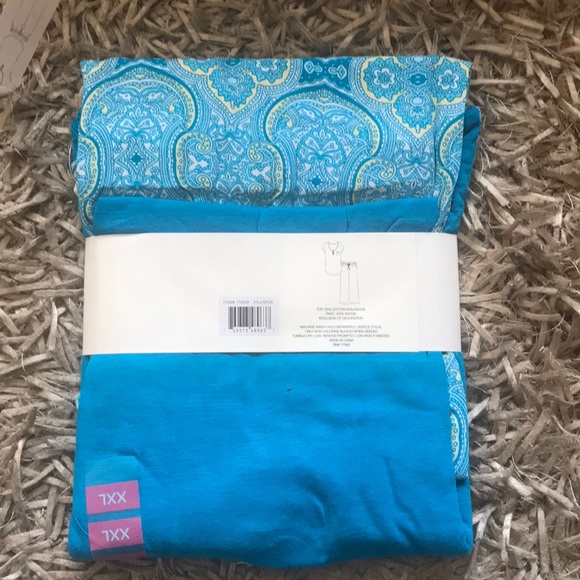 Ellen Tracy paisley print Pajama Set XXL - Picture 2 of 4